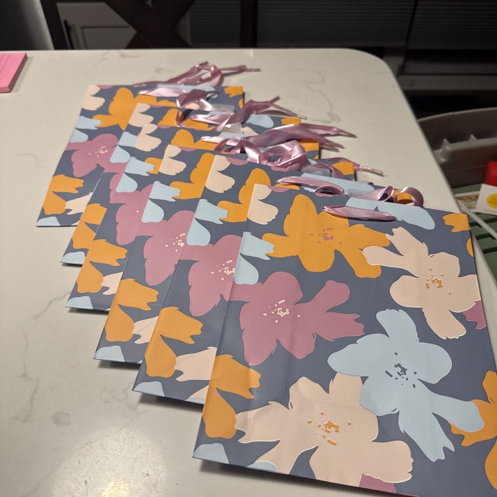 6 Small Gift Bags floral - Spritz
